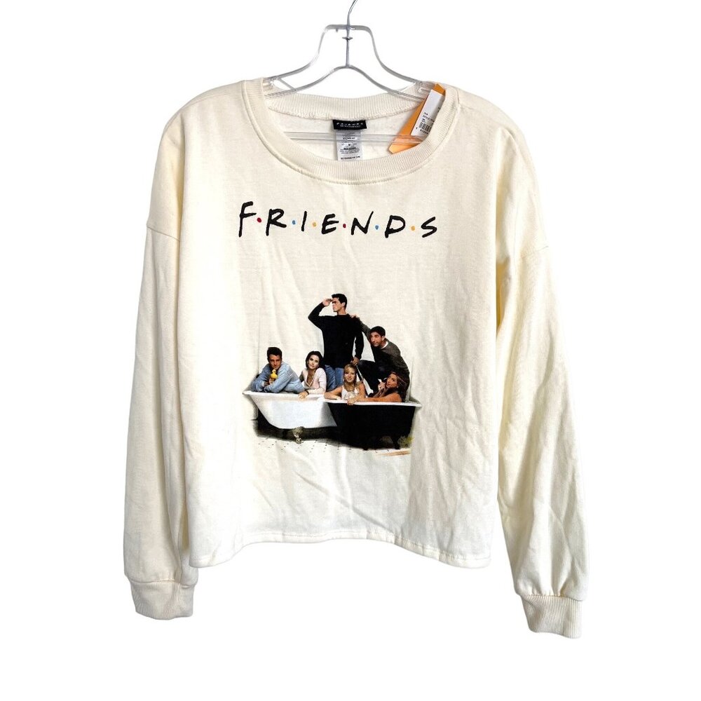 Friends Cream Colored Bathtub Graphic Sweatshirt